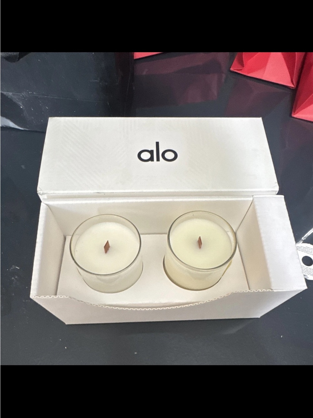 ALO Yoga Cream Glass Votive Candle Set - Pair